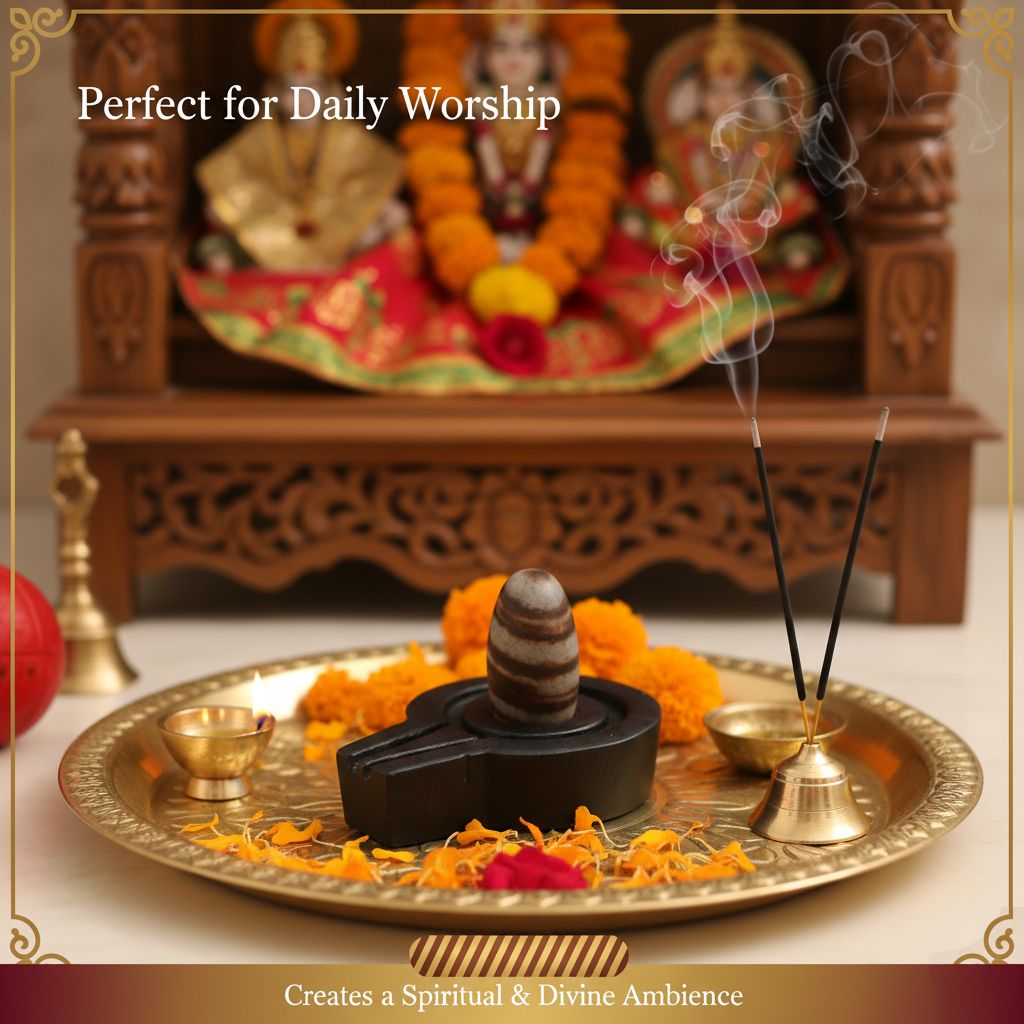 1.5 inch black shivling 3 inch Jaladhari